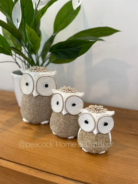 Boho Owl - natural  3 sizes available