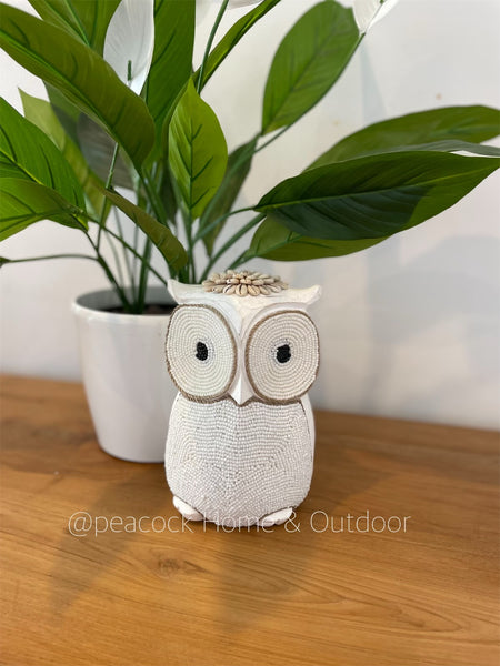 Boho Owl - white 2 sizes available