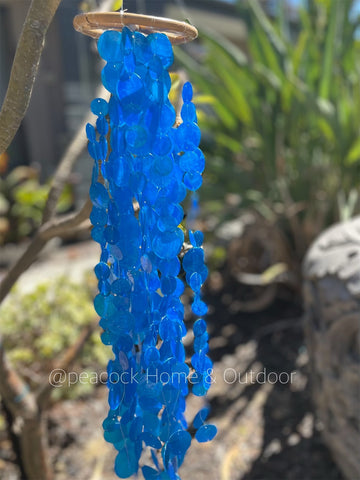 Capiz Chime - blue