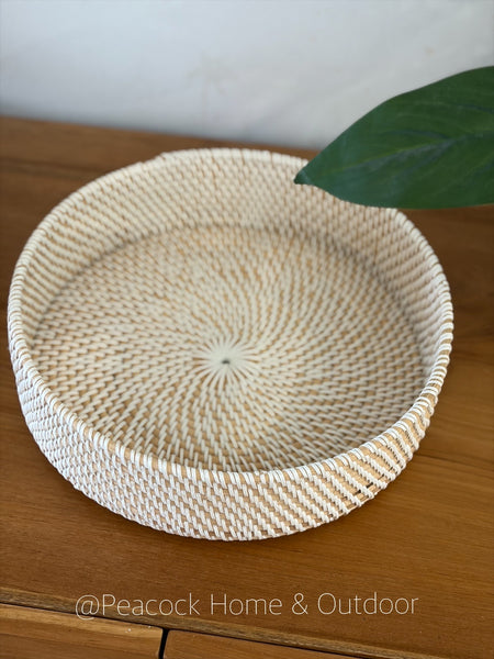 Round Basket White  - 3 sizes