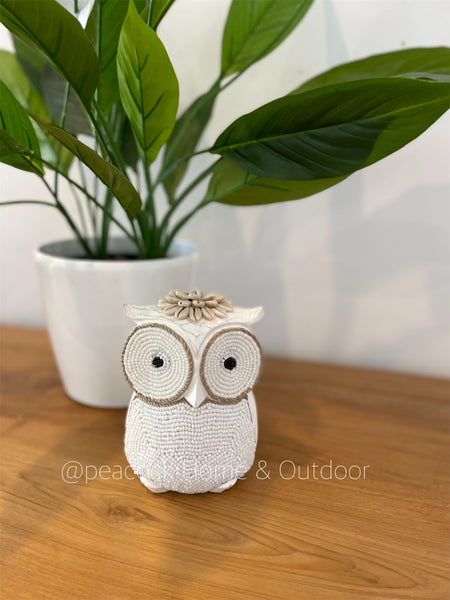 Boho Owl - white 2 sizes available