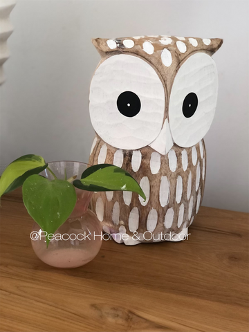 Wooden Owl - large