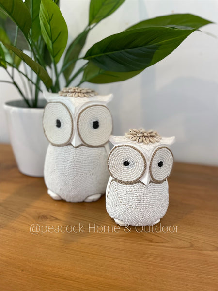 Boho Owl - white 2 sizes available