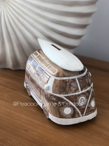 VW Kombi Money Box - natural