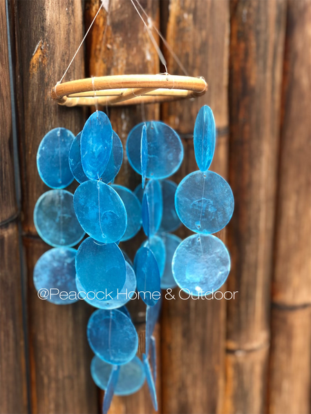 Capiz Chime - blue